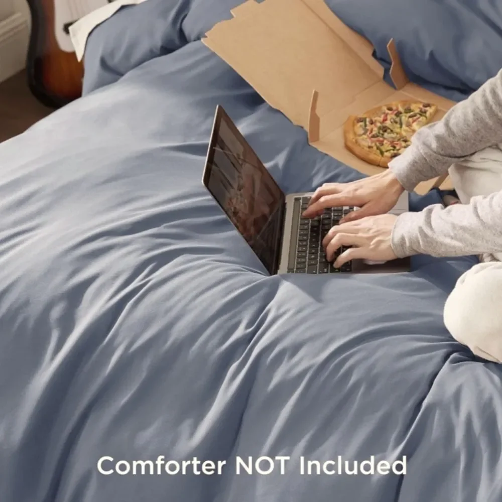 Duvet Cover Set Bedsure-Blue Full/Queen